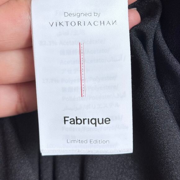 Fabrique x Viktoria Chan Chloe‎ Strap Dress Black Formal Dark Wedding Feminine - Picture 10 of 13